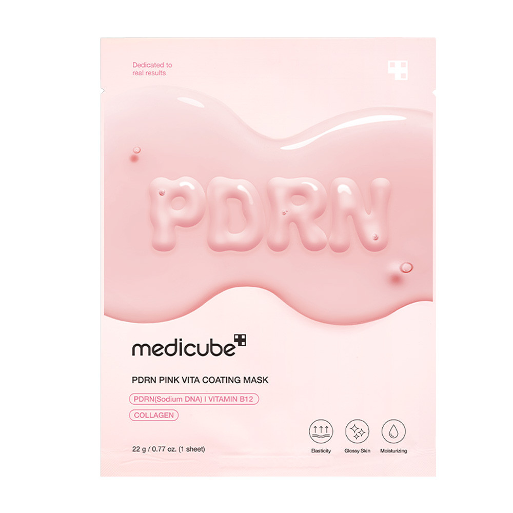 MEDICUBE PDRN PINK VITA COATING MASK ТКАНЕВАЯ МАСКА 